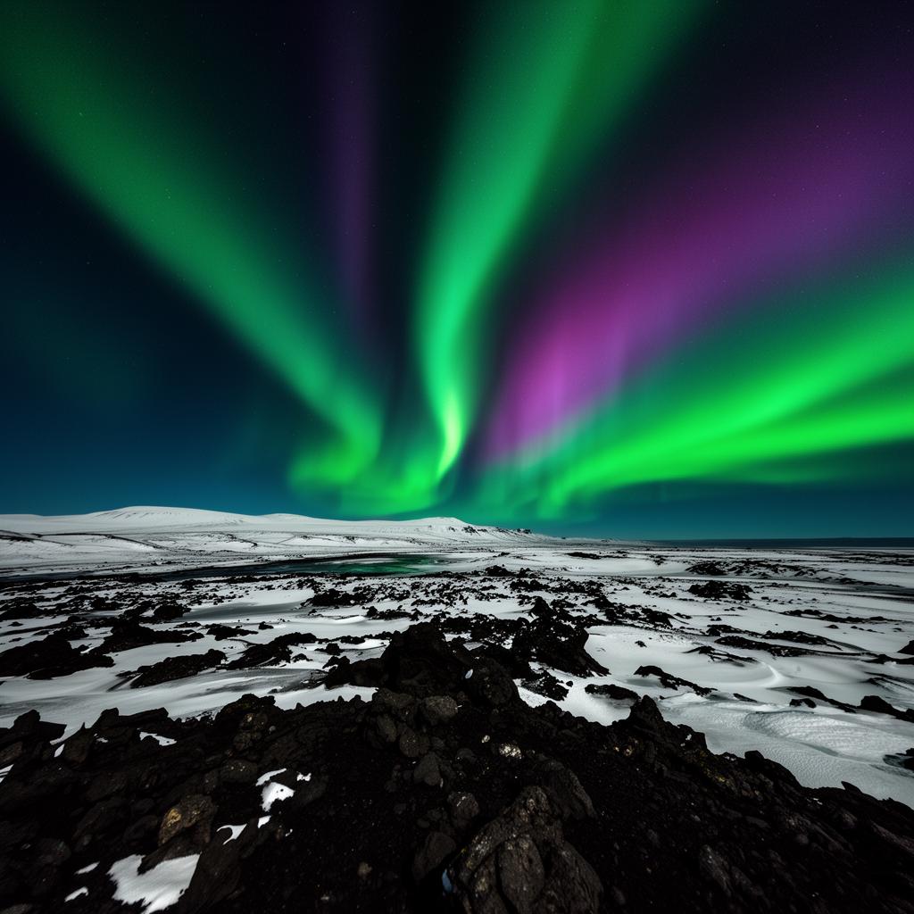 Iceland, Aurora trail