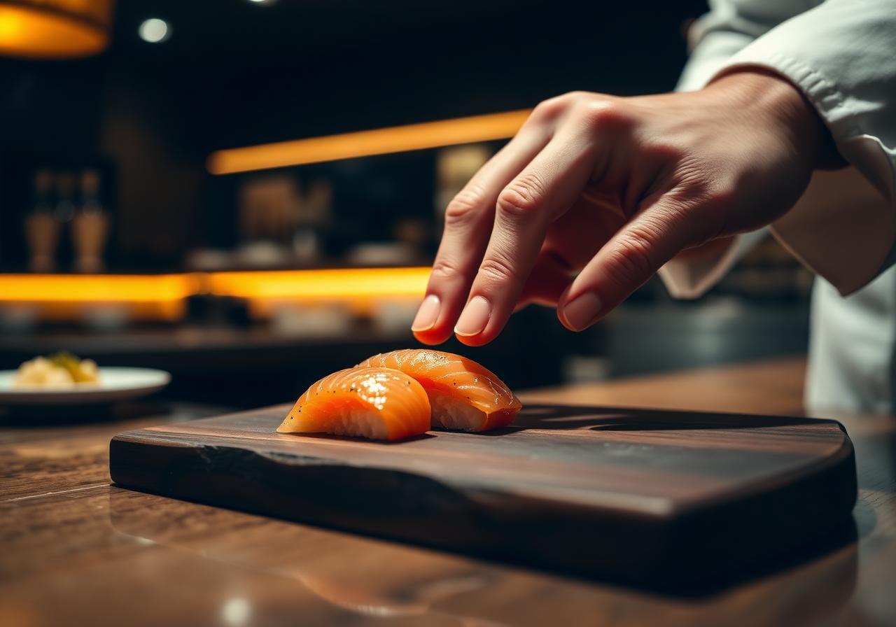 Tokyo omakase sushi counter